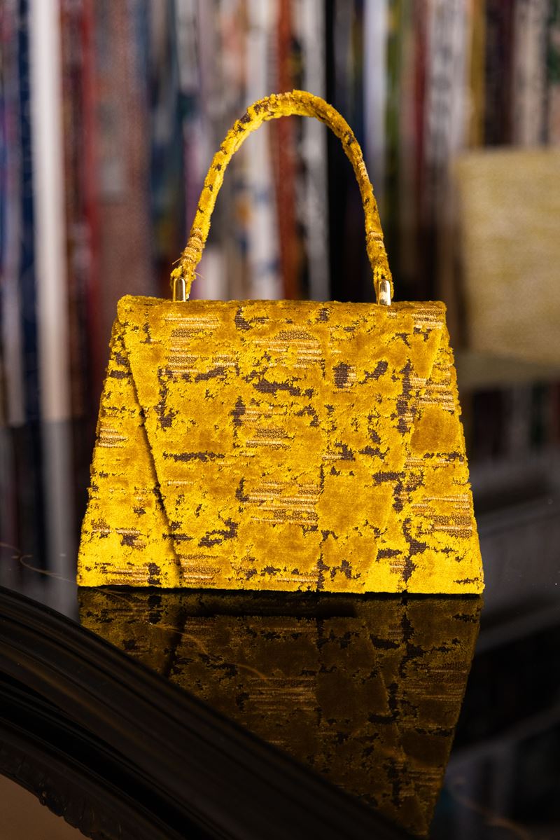 Borsa Lavi Bags realizzata a mano in tessuto velluto operato