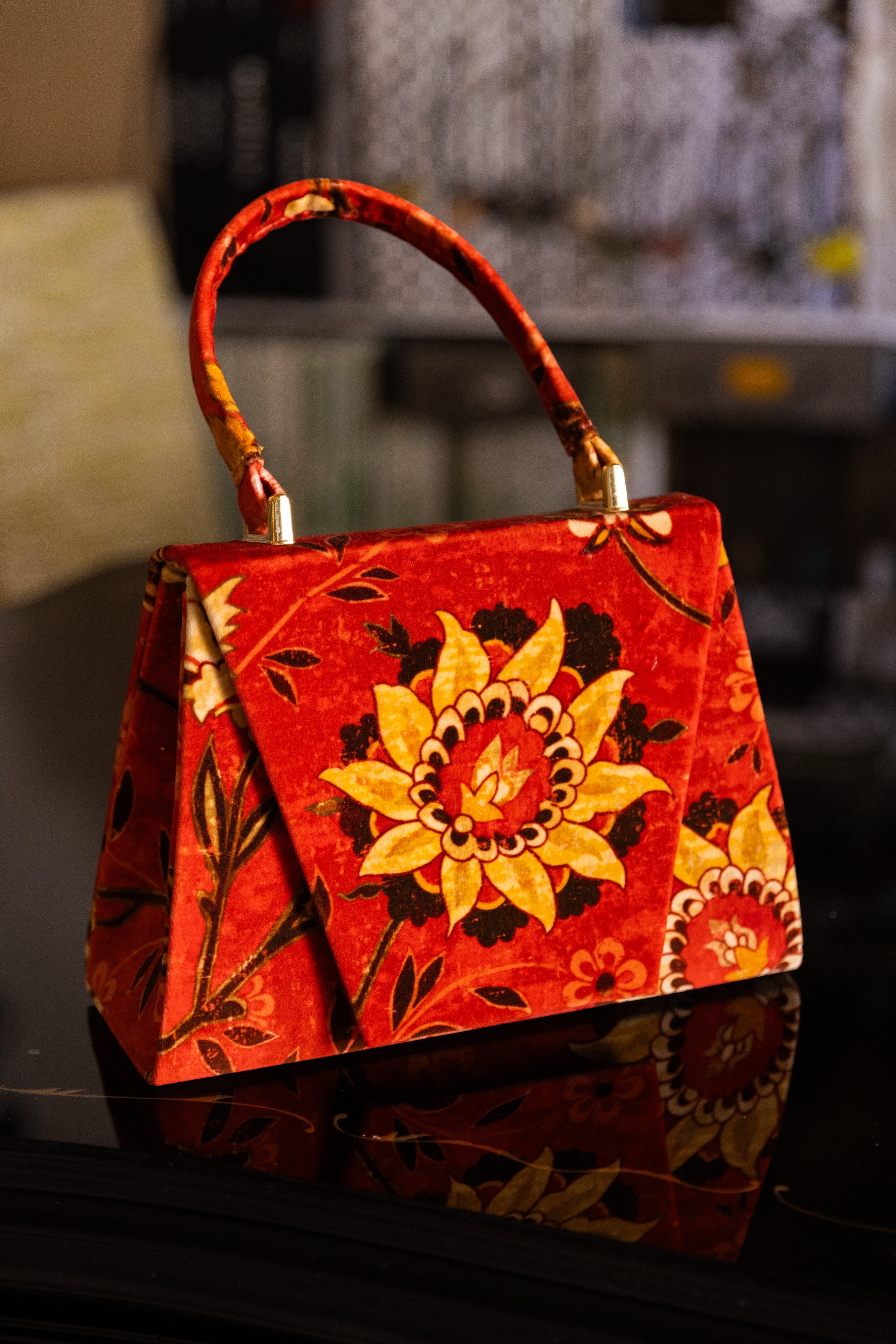 Borsa Lavi Bags realizzata a mano in tessuto di cotone stampato