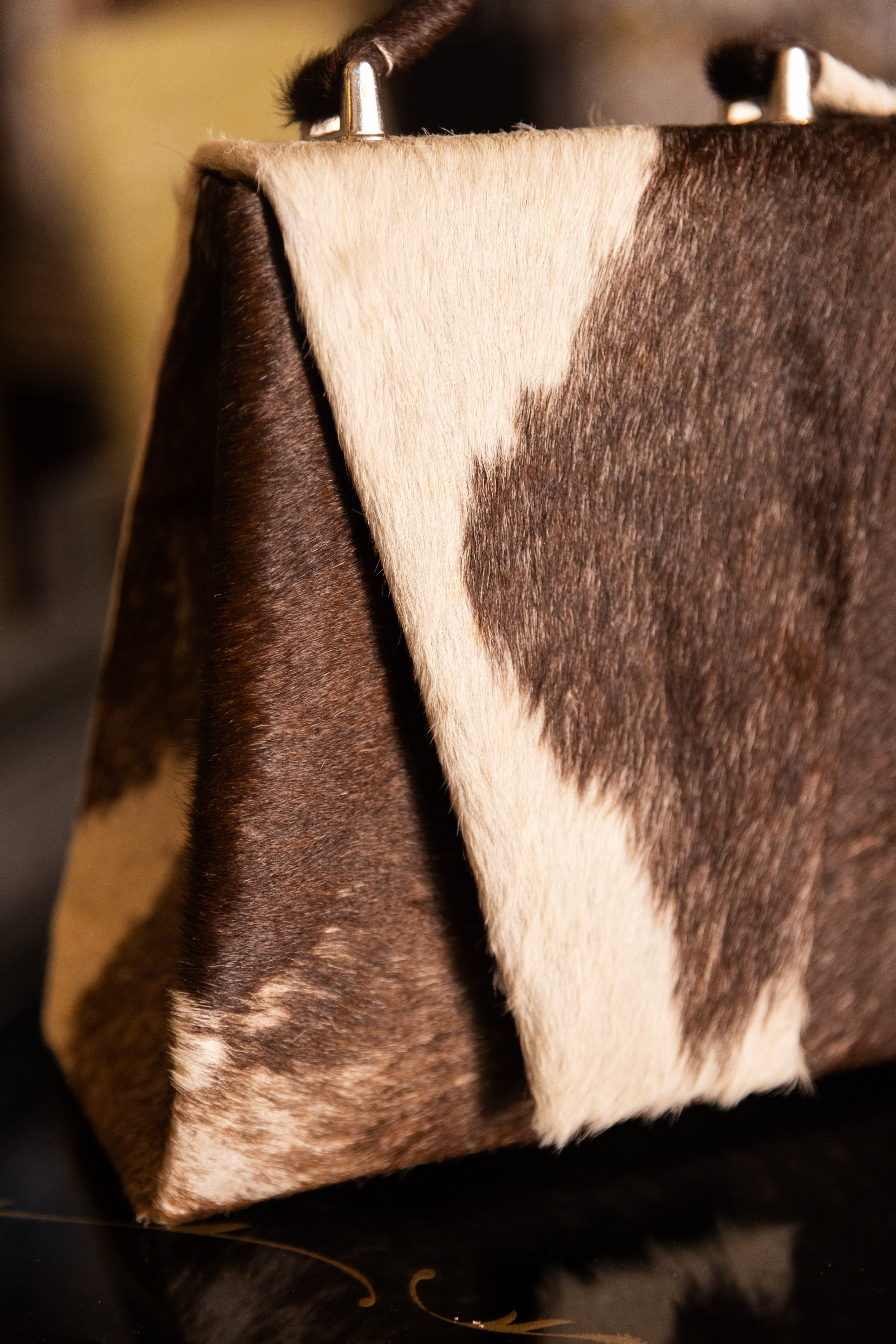 Borsa Lavi Bags realizzata a mano in tessuto cavallino