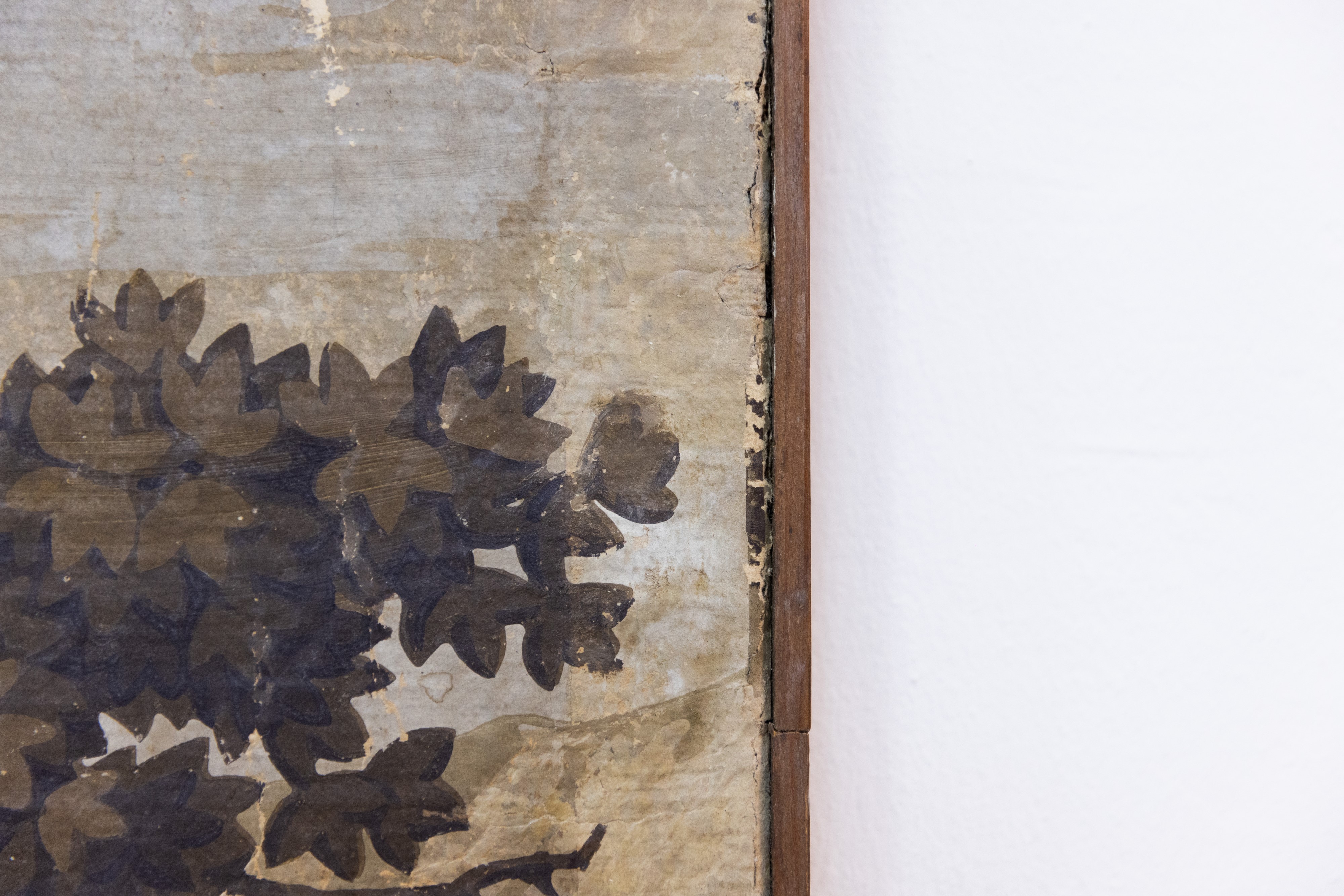 Grisaglia raffigurante paesaggio con personaggi e armenti