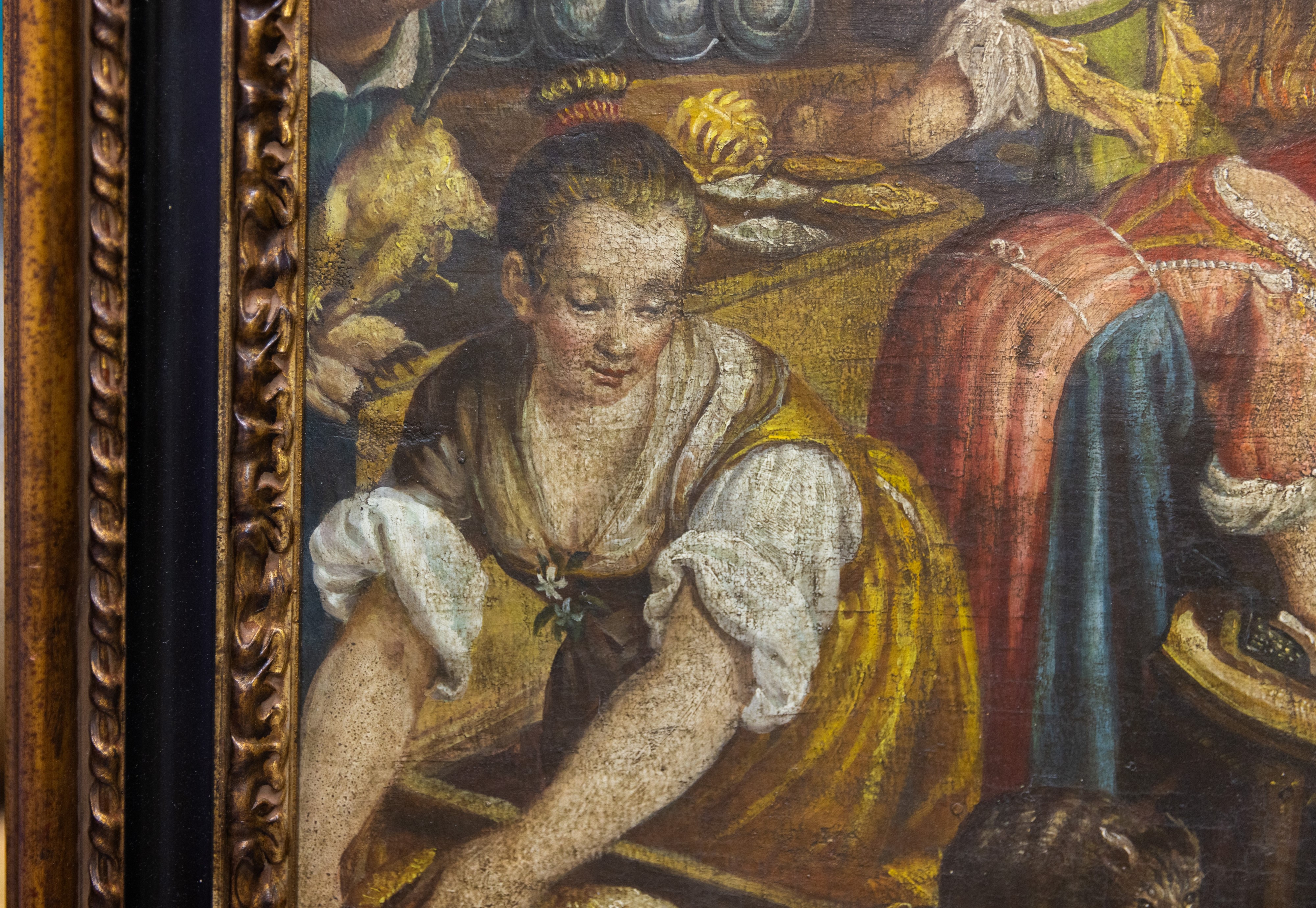 N. 2 quadri di scuola fiamminga con scene d'interni