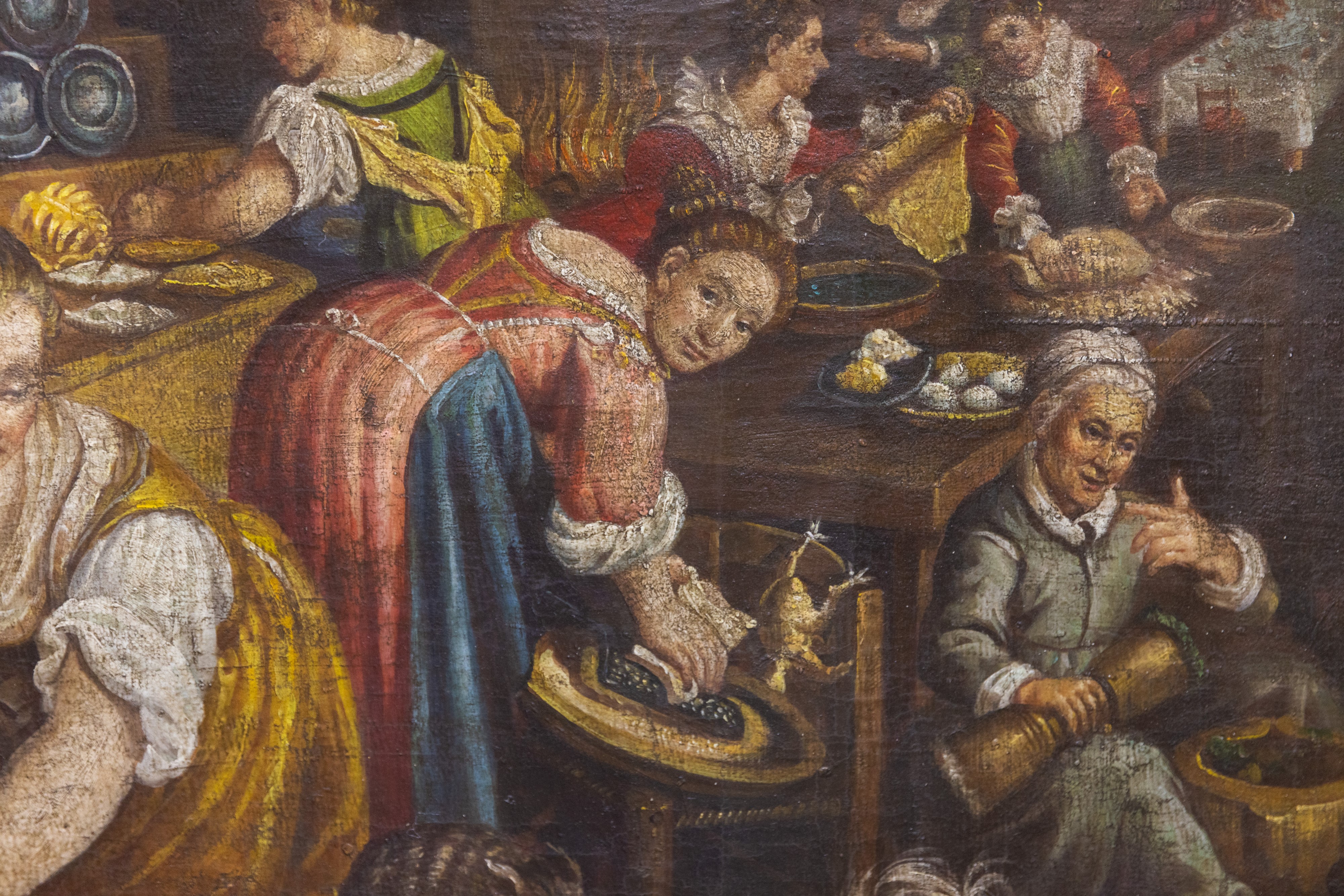 N. 2 quadri di scuola fiamminga con scene d'interni