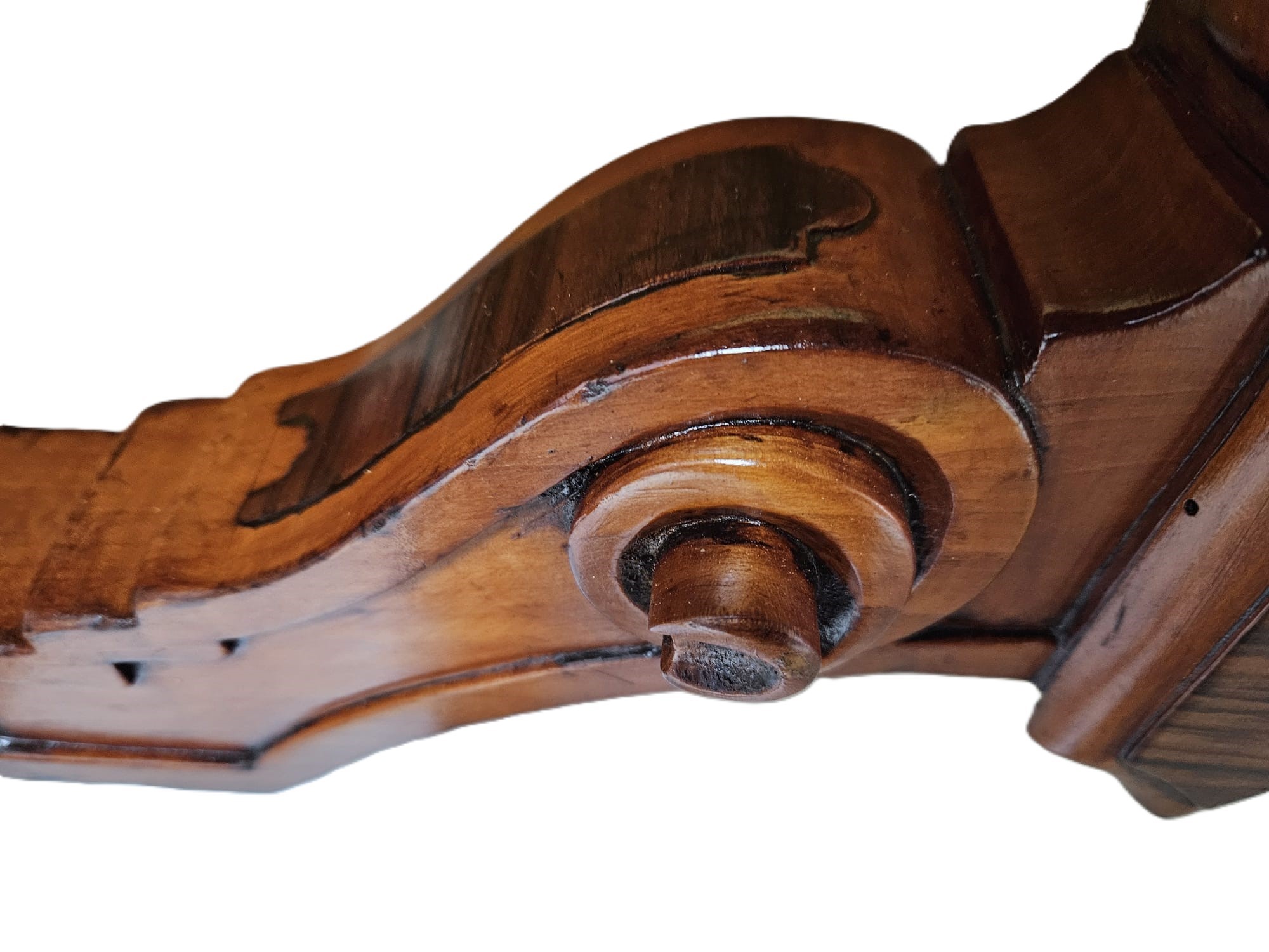 Scrittoio Luigi Filippo in legno di noce e ciliegio