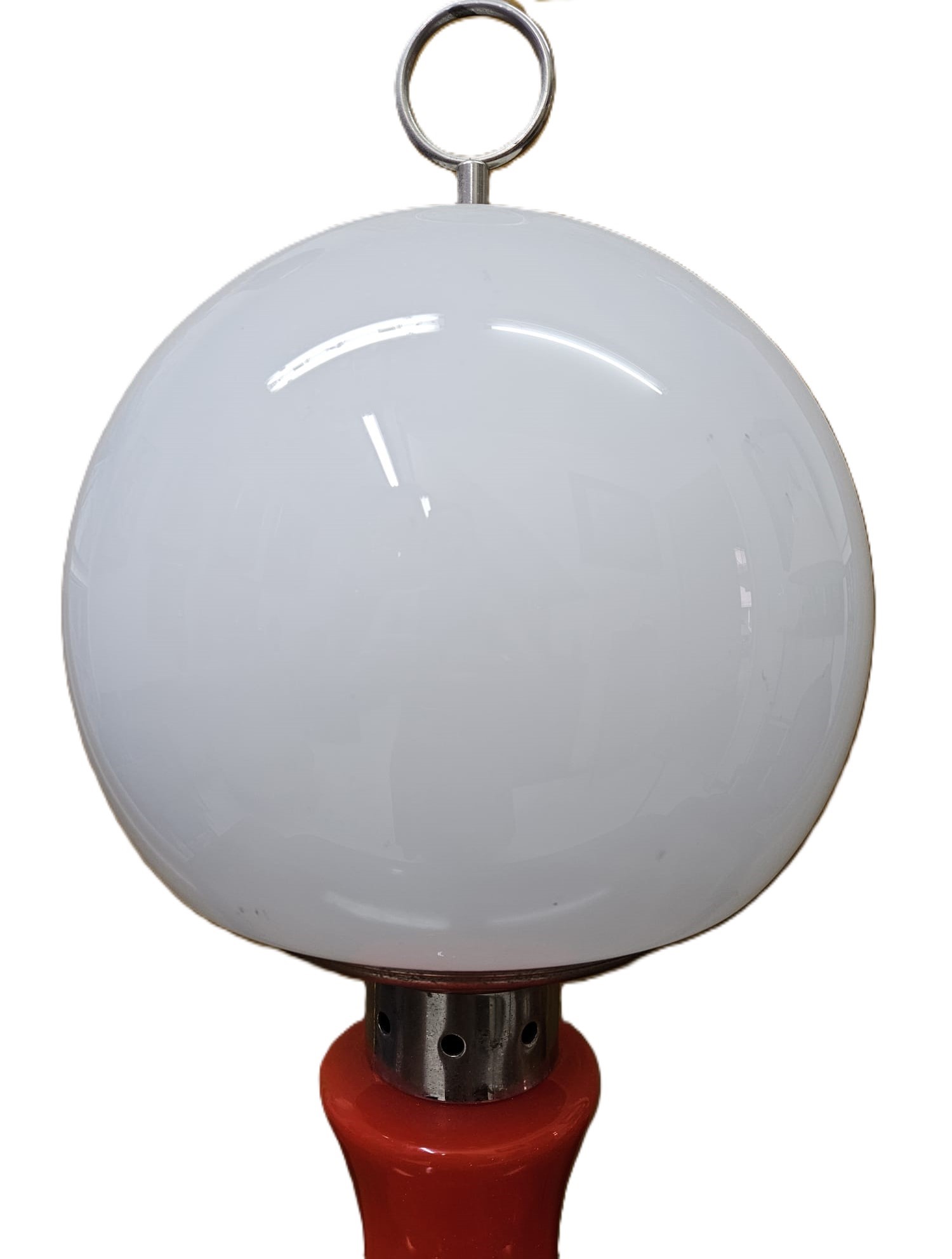 Lampada modello Birillo di Carlo Nason, colore arancione