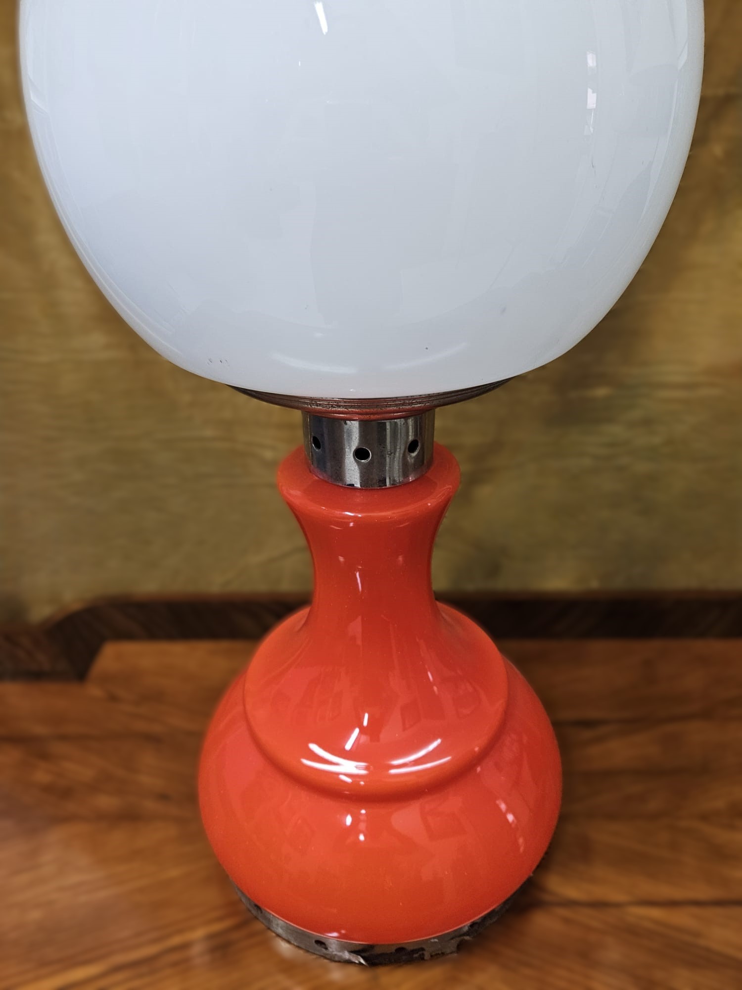 Lampada modello Birillo di Carlo Nason, colore arancione