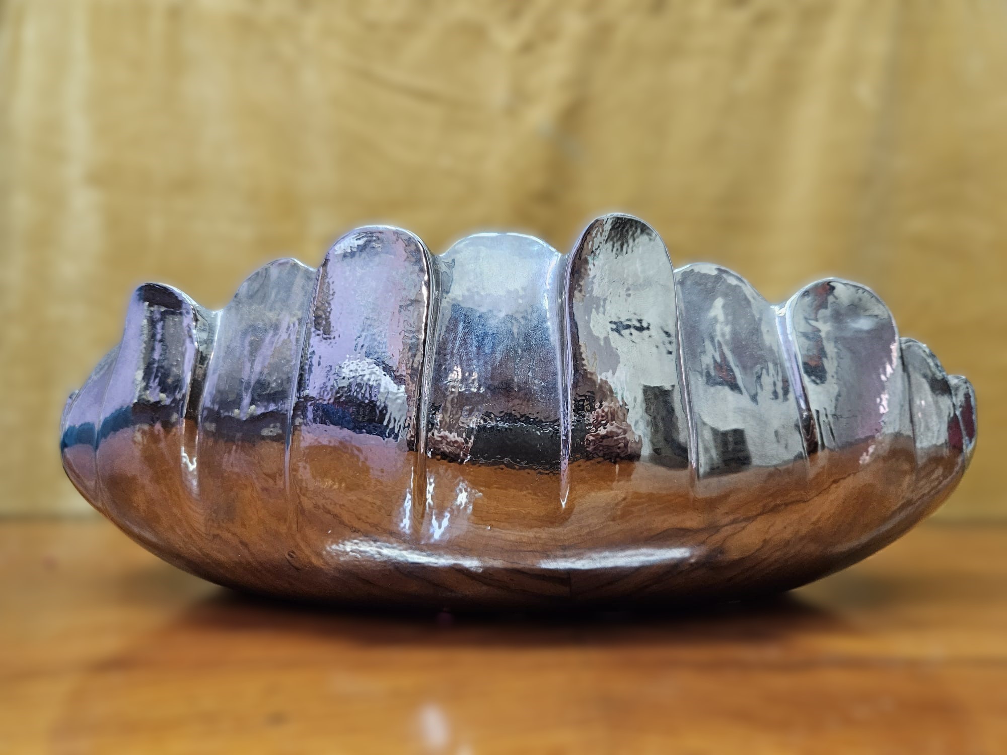 Svuota tasche a forma di conchiglia Capodimonte, in maiolica smaltata