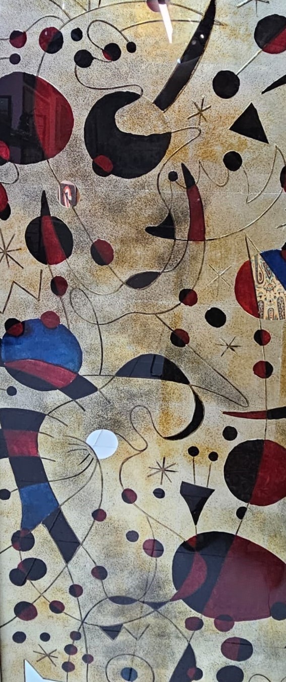 Dipinto su specchio Lam Lee, Omaggio a Mirò, le Costellazioni