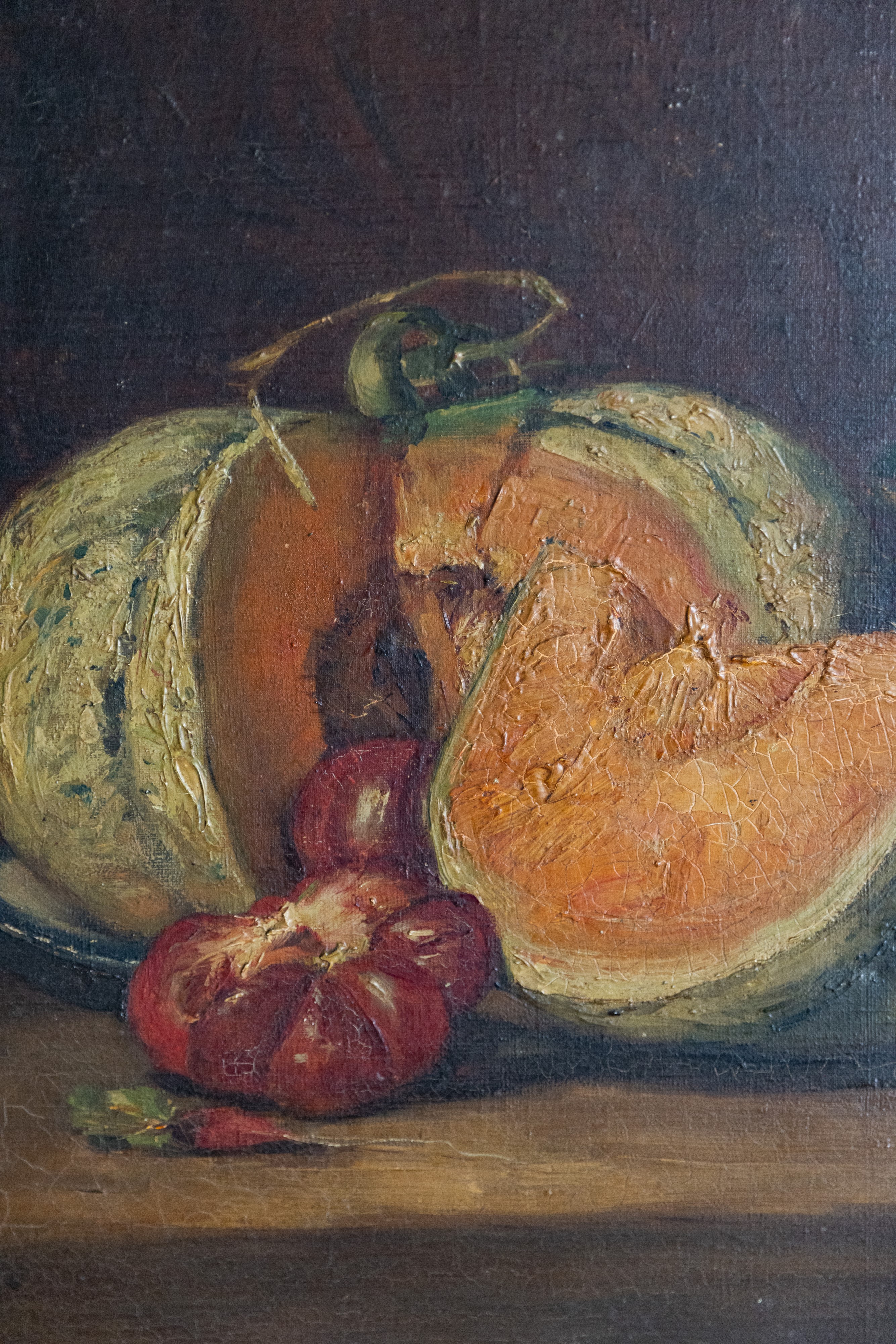 Natura morta con melone, dipinto francese