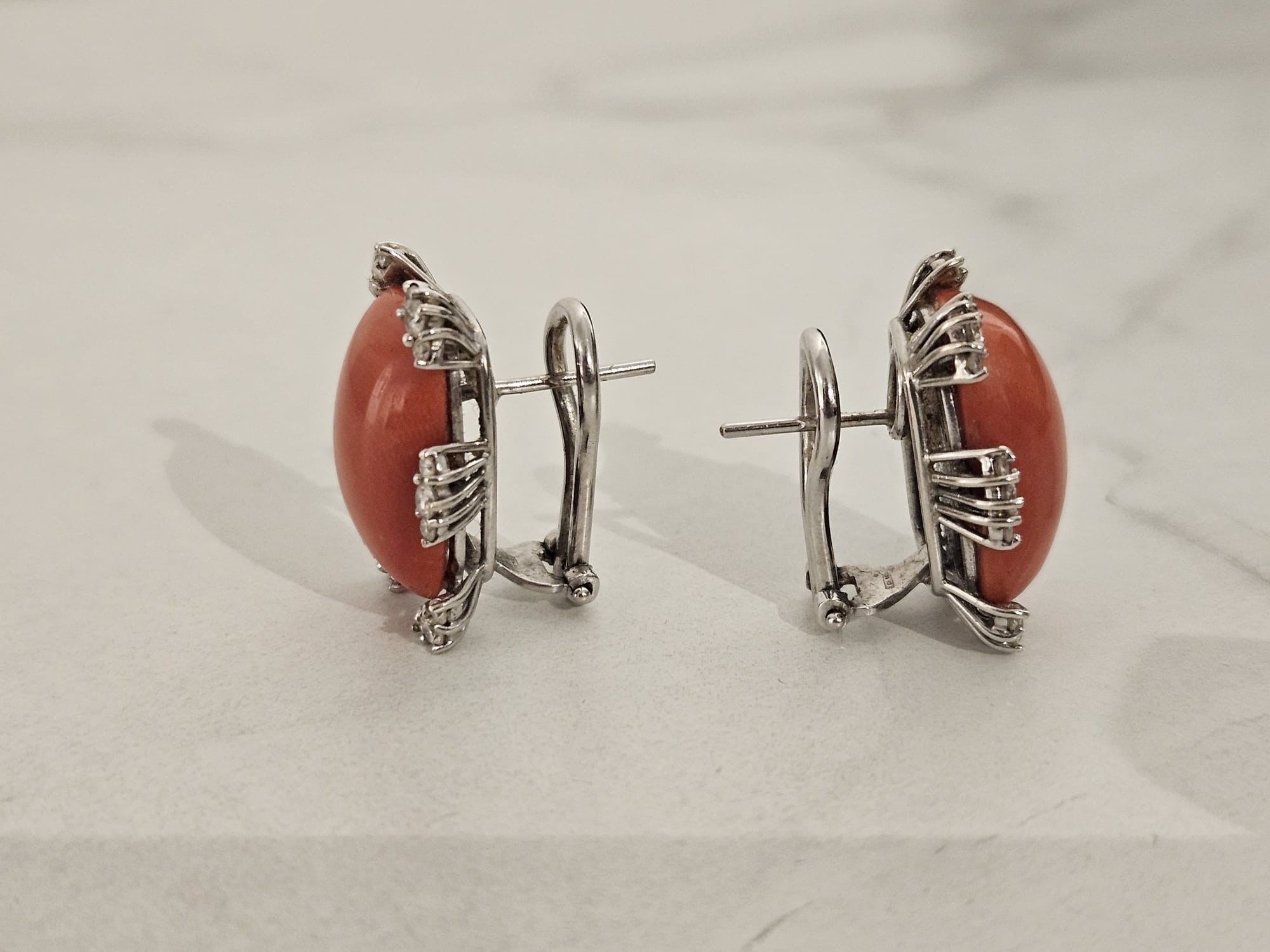 Parure anello e orecchini in corallo