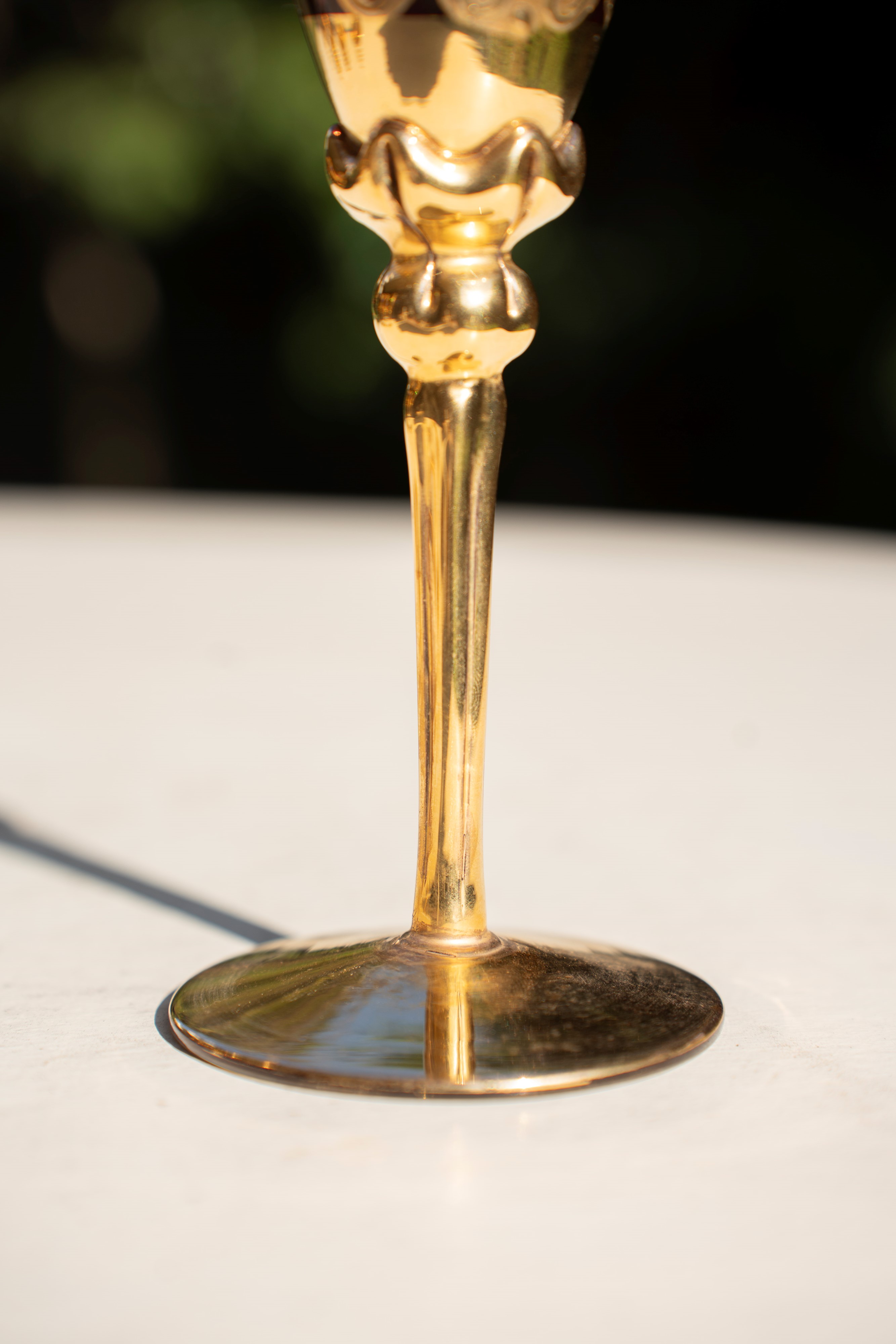 N. 6 bicchieri da champagne in vetro di Murano in smalto e foglia oro 24kt