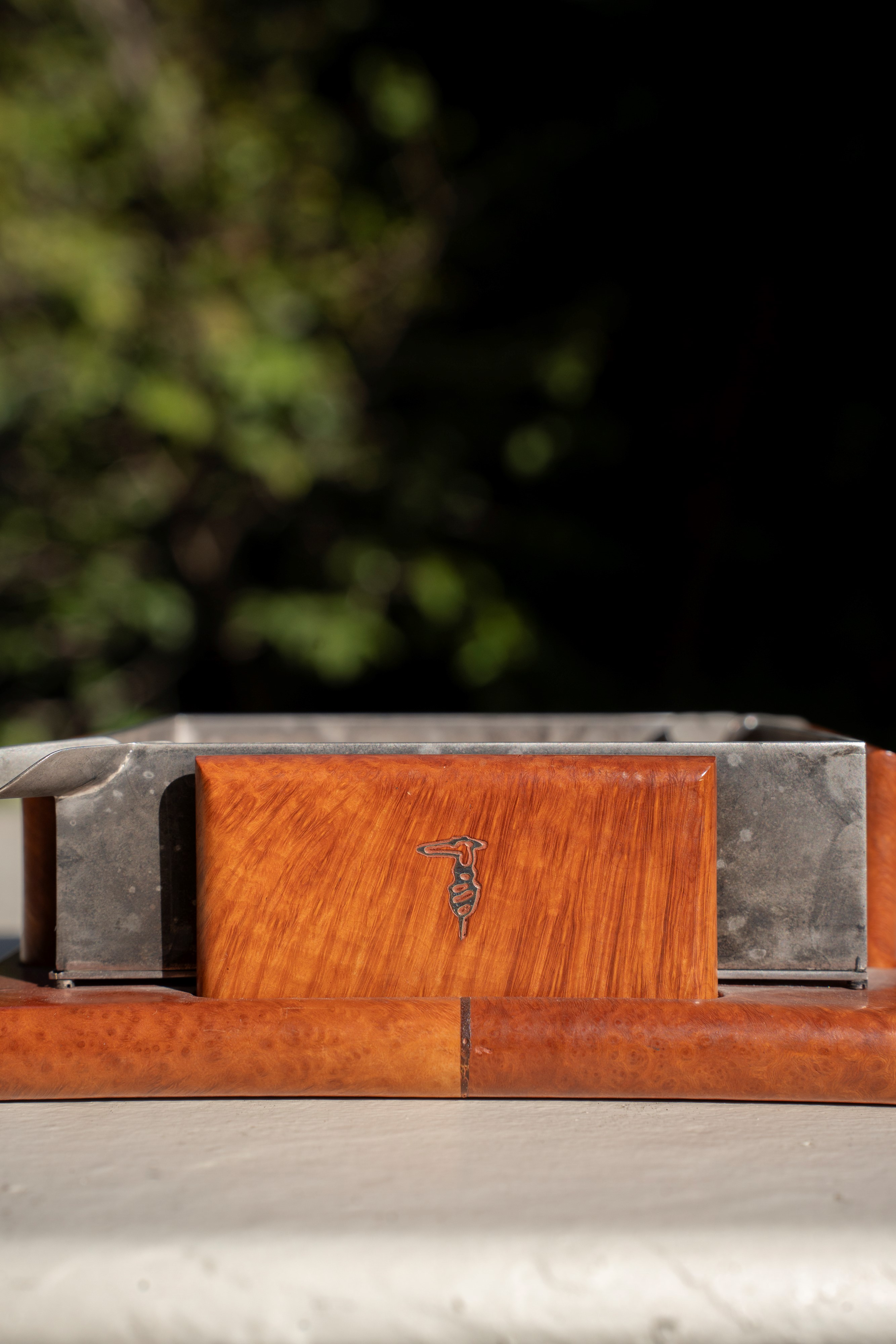 Set per scrivania Trussardi, posacenere e portacarte