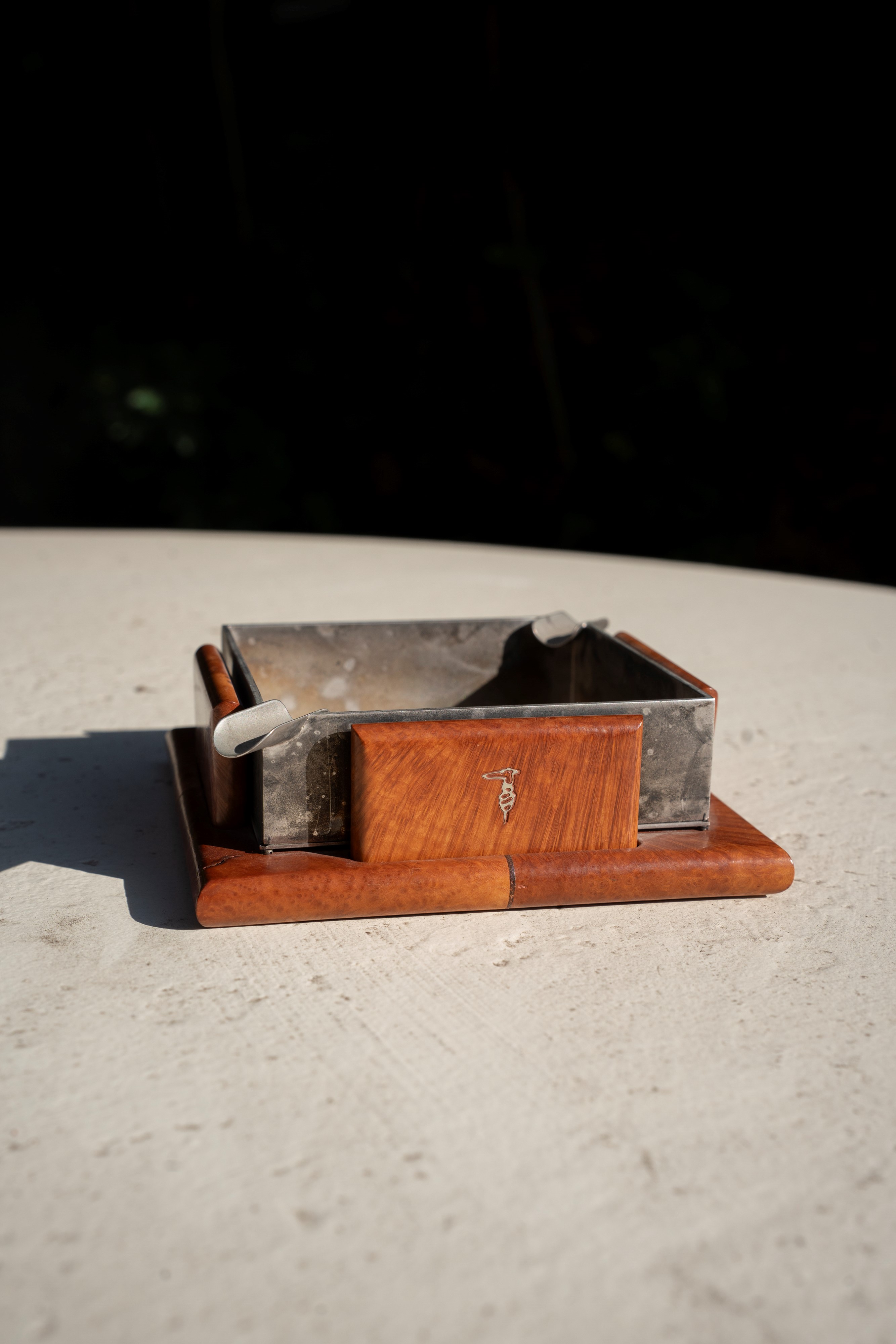 Set per scrivania Trussardi, posacenere e portacarte