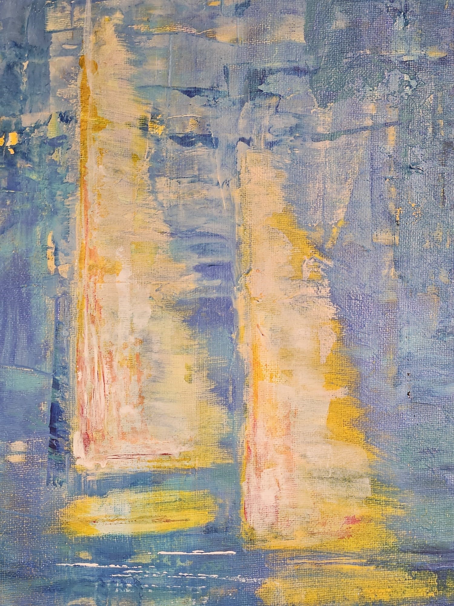 Vele gialle su sfondo blu