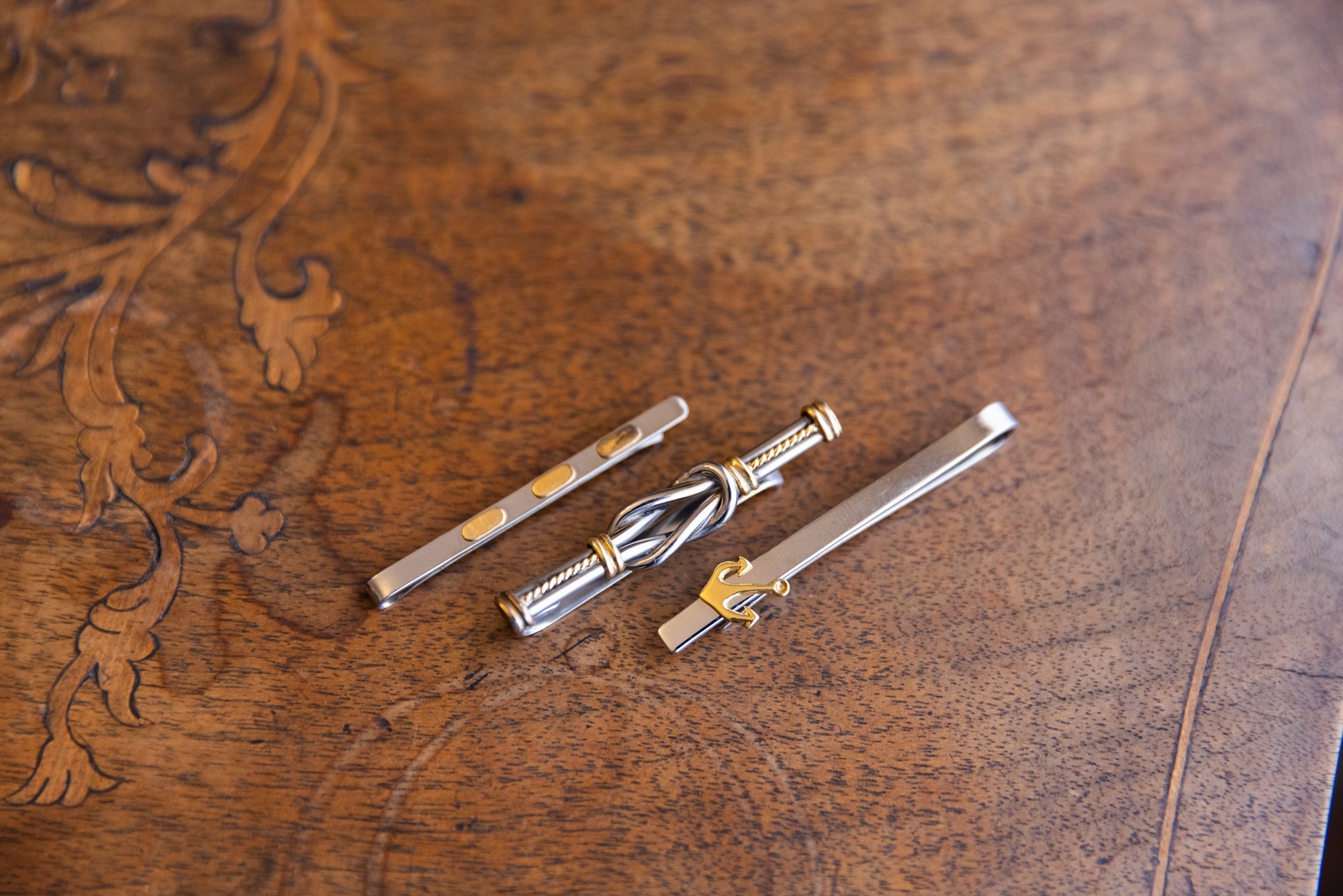 N.3 Fermacravatte in argento