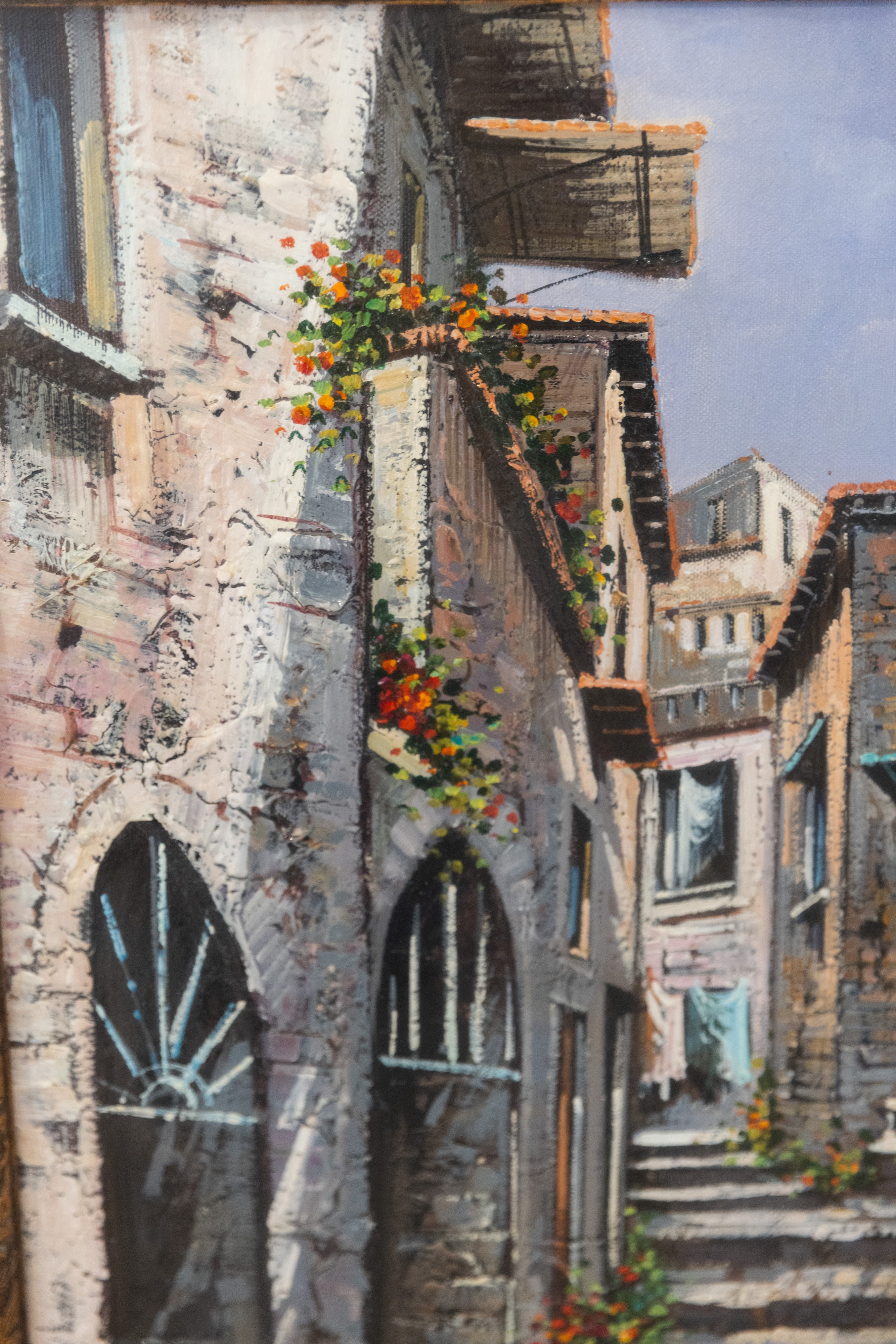 Paesaggio con scorcio di case