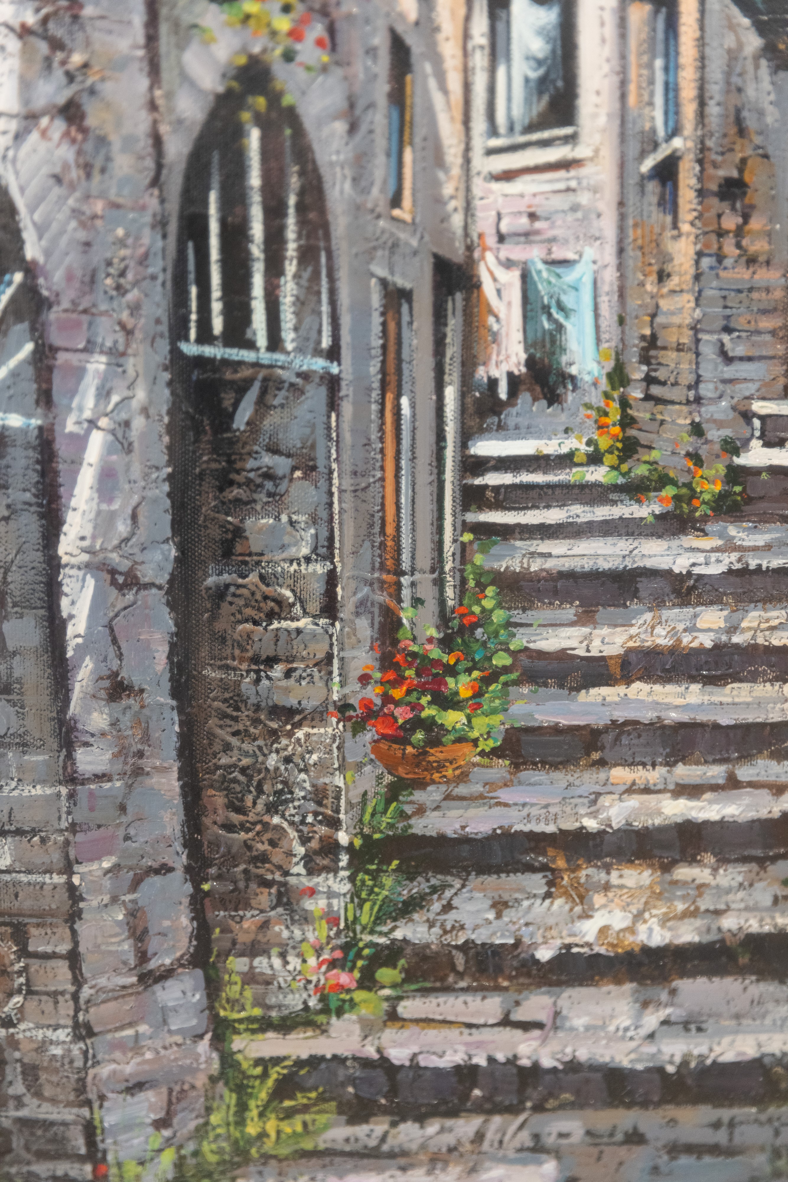 Paesaggio con scorcio di case