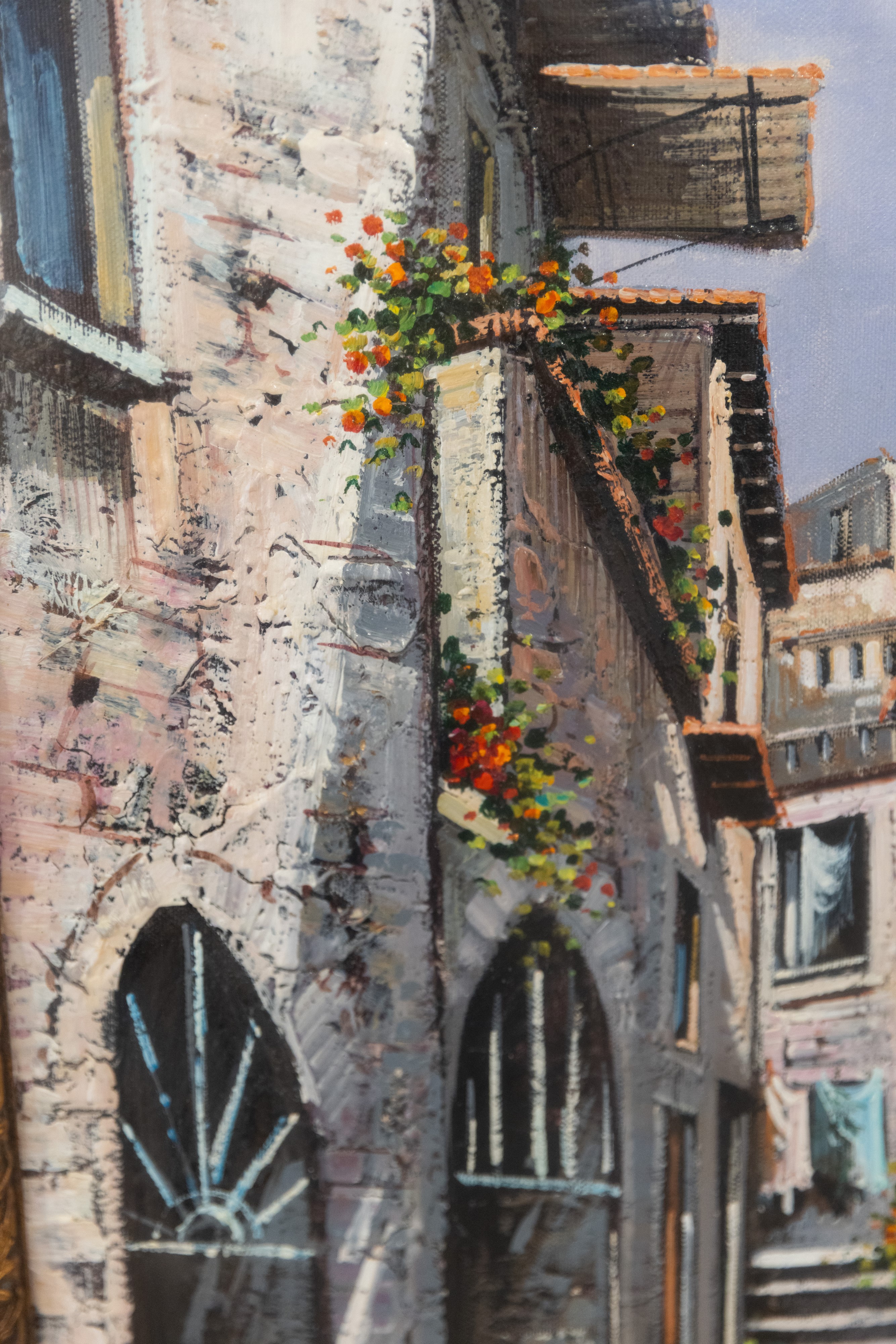 Paesaggio con scorcio di case